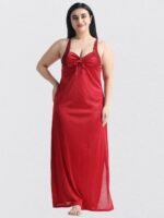 ছয় পার্টের নাইট ড্রেস ( মেরুন ) | ফ্রি সাইজ - Image 4