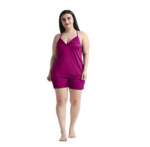 ছয় পার্টের নাইট ড্রেস ( ম্যাজেন্টা ) | ফ্রি সাইজ - Image 5